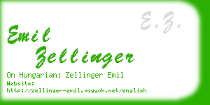 emil zellinger business card